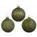 Χριστουγεννιάτικες Γυάλινες Μπάλες Πράσινες - Σετ 3 τεμ. (8cm)